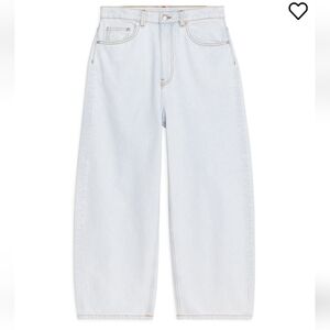 Arket Loose Barrel Balloon Leg Jeans Light Wash Size 28
